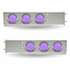 TU-9209L5 by TRUX - Mud Flap Hanger, with Flat Top, 6 x 4" Dual Revolution (Red/Purple) LEDs & Bezels