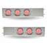 TU-9209L6 by TRUX - Mud Flap Hanger, with Flat Top, 6 x 4" Dual Revolution (Red/Green) LEDs & Bezels