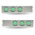 TU-9209L6 by TRUX - Mud Flap Hanger, with Flat Top, 6 x 4" Dual Revolution (Red/Green) LEDs & Bezels