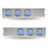 TU-9209L4 by TRUX - Mud Flap Hanger, with Flat Top, 4 x 4" Dual Revolution (Red/Blue), 2 x 4" Clear Red LEDs & Bezels