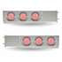TU-9209L4 by TRUX - Mud Flap Hanger, with Flat Top, 4 x 4" Dual Revolution (Red/Blue), 2 x 4" Clear Red LEDs & Bezels