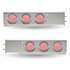 TU-9210L2. by TRUX - Mud Flap Hanger, with Flat Top, 4 x 4" Dual Revolution (Red/White), 2 x 4" Clear Red LEDs & Bezels