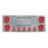 TU-9002L by TRUX - Center Panel, Rear, Stainless Steel, with 4 x 4" & 5 x 2" & 2 License LEDs
