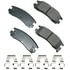 Akebono ASP814 Disc Brake Pad Set Performance Ultra Premium Ceramic Disc Brake Pad Kit