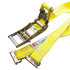 49021-30 by ANCRA - Ratchet Tie Down Strap - 144 in., Yellow, Polyester, with Spring E Fittings, Tension Limiting, Heavy-Duty