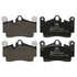 604976 by ATE BRAKE PRODUCTS - ATE Semi-Metallic Rear Disc Brake Pad Set 604976 for Audi, Porsche, Volkswagen