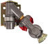 12-450823 by PHILLIPS INDUSTRIES - Gladhand - 45 Degrees, Swinger, Red, Bottom Port, with Anodized Emergency Gladhand