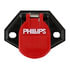 16-324 by PHILLIPS INDUSTRIES - Dual Pole Socket - 2 Mounting Holes, Offset Brass Pin, Bullet Termination