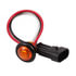 51-35313 by PHILLIPS INDUSTRIES - Marker Light - 3/4 in., PC Rated, Round, Dual Function, Amber, 3 Pin AMP Connector