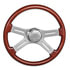 Roadmaster 29535 Steering Wheel Steering Wheel 18-inch Chrome Flame Design, Tilt/Telescopic Column