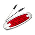 RoadPro RP1370RD Marker Light Marker Light - 4.75" x 1.25", Red, Diamond Lens, 10 LEDs, with Stainless Steel Base