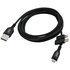 MBS06552 by MOBILE SPEC - USB Charging Cable - Multi-Use Charge and Sync Cable, Micro USB To USB-C Cable, 3-in-1, 6 ft., Black