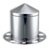 Roadmaster 337S-355S Wheel Pointed stainless steel 3 piece rear axle cover with removable cap. Fits: 10 lug, 1.5" nut. For