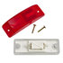 RP-46872 by ROADPRO - Marker Light - 6" x 2", Red, White Base, Turtleback, with 2-Prong Connector