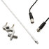 RP-84W by ROADPRO - Antenna - CB Antenna Kit, Mirror Mount, 4 ft., with 9 ft. Cable, White, 20 Gauge Copper Wire