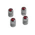 RPCRVC4R by ROADPRO - Tire Valve Stem Cap - Red Colored Tip, Chrome Finish