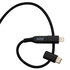 MBS06552 by MOBILE SPEC - USB Charging Cable - Multi-Use Charge and Sync Cable, Micro USB To USB-C Cable, 3-in-1, 6 ft., Black