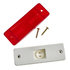 RP-46872 by ROADPRO - Marker Light - 6" x 2", Red, White Base, Turtleback, with 2-Prong Connector