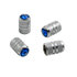 RPCRVC4B by ROADPRO - Tire Valve Stem Cap - Blue Colored Tip, Chrome Finish