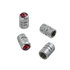 RPCRVC4R by ROADPRO - Tire Valve Stem Cap - Red Colored Tip, Chrome Finish