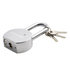 RPLSS65L by ROADPRO - Padlock - 2.5" (65mm), Steel, Nickel Plated, Double Locking Shackle, Brass Cylinder, with 3 Keys