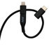 MBS06552 by MOBILE SPEC - USB Charging Cable - Multi-Use Charge and Sync Cable, Micro USB To USB-C Cable, 3-in-1, 6 ft., Black