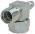 14720 by FOUR SEASONS - 90° Tube-O to Male Insert O-Ring with R134a Service Port, Steel, Adapter, A/C Fitting
