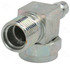 14730 by FOUR SEASONS - 90° Rotolock to Male Insert O-Ring with R134a Service Port, Steel, Adapter, A/C Fitting