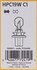 12185C1 by PHILLIPS INDUSTRIES - Turn Signal Light Bulb - 13.5V, 19 Watts, Clear, Twist Type