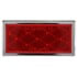 Truck-Lite 32DB Reflector Assembly Signal - Stat, Rectangle, Red, Reflector, Chrome Acrylic Adhesive Mount, Display