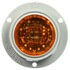 30265Y by TRUCK-LITE - 30 Series, European Flush Mount, LED, Yellow Round, 1 Diode, Marker Clearance Light, ECE, Gray Polycarbonate Flange Mount, Fit 'N Forget M/C, 12-24V