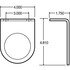 10729 by TRUCK-LITE - 10 Series Round Shape Lights Mounting Bracket - 2.5" in Diameter Lights, Black Steel, 2 Screw Bracket Mount