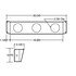 10732 by TRUCK-LITE - 10 Series Round Shape Lights Mounting Bracket - 2.5" in Diameter Lights, Silver Stainless Steel, 4 Screw Bracket Mount