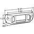 15733 by TRUCK-LITE - 15 Series Marker Light Mounting Bracket - For 15 Series Rectangular Shape Lights, 2 Screw Bracket Mount, Gray ABS