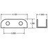 19724 by TRUCK-LITE - 19 Series Marker Light Mounting Bracket - For 19 Series Rectangular Shape Lights, 2 Screw Bracket Mount, Silver Aluminum