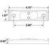 19739 by TRUCK-LITE - 19 Series Marker Light Mounting Bracket - For 19 Series Rectangular Shape Lights, 2 Screw Bracket Mount, Chrome ABS
