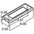 21721 by TRUCK-LITE - Super 21 Marker Light Mounting Bracket - For 21 Series Rectangular Shape Lights, 2 Screw Bracket Mount, Black Polycarbonate