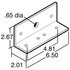 21722 by TRUCK-LITE - Super 21 Marker Light Mounting Bracket - For 21 Series Rectangular Shape Lights, 6 Screw Bracket Mount, Black Steel