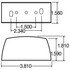 26723 by TRUCK-LITE - 26 Series License Plate Light Bracket - For Rectangular Shape Lights, Chrome Steel, 2 Screw