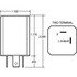 282 by TRUCK-LITE - Signal-Stat Flasher Module - 20 Light Electro-Mechanical, Plastic, 70-120fpm, 2 Blade Terminals, 12V