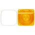 9074A by TRUCK-LITE - Signal-Stat Replacement Lens - Square, Yellow, Acrylic, For 4852, 4853, 4868, 4869, 4 Screw