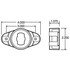 10410 by TRUCK-LITE - 10 Series Round Shape Lights Mounting Bracket - 2" / 2.5" in Diameter Lights, Gray Polycarbonate, 2 Screw PL-10, Stripped End/Ring Terminal, Kit