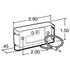 15408 by TRUCK-LITE - 15 Series Marker Light Mounting Bracket - For 15 Series Rectangular Shape Lights, 2 Screw Bracket Mount, Black ABS