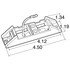 15401 by TRUCK-LITE - 15 Series Marker Light Mounting Bracket - For 15 Series Rectangular Shape Lights, 2 Screw Bracket Mount, Gray ABS