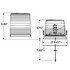 6600W by TRUCK-LITE - Signal-Stat Beacon Light - Gas Discharge, Low Profile Beacon, Clear Lens, Permanent Mount/Pipe Mount, Class I, Hardwired, Stripped End, 12V