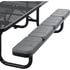 277153BKS by GLOBAL INDUSTRIAL - Picnic Table, 8', Rectangular, with Seat Cushions, Expanded Metal, Black