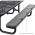 277153BKS by GLOBAL INDUSTRIAL - Picnic Table, 8', Rectangular, with Seat Cushions, Expanded Metal, Black