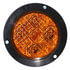 T40AAFT1 by TECNIQ - Turn Signal Light, 4" Round, Amber Lens, Flange Mount, 3-Pole