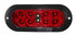 T70RWFA1 by TECNIQ - Stop/Turn/Tail/Reverse Light, 6" Oval, Red Lens, Flange Mount, Amp Connector, T70 Series