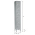 652054GYDL by GLOBAL INDUSTRIAL - Digital Box Locker, 6-Tier, 6-Door, 12"W x 12"D x 12"H, Gray, Assembled